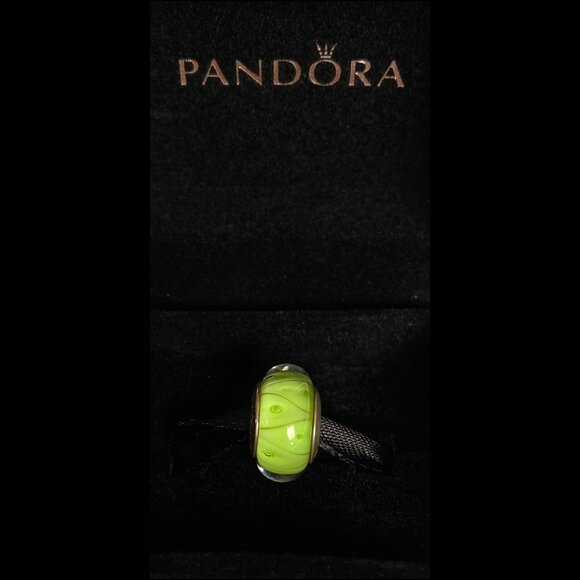 Green Murano Looking Glass Charm - retired - Picture 3 of 3